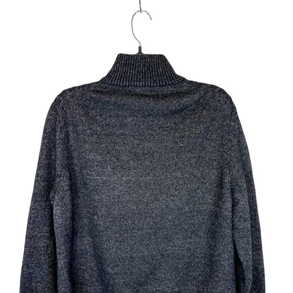 Calvin Klein Cardigan XL Womens Grey Lambs Wool Linen Blend Full Zip Sweater - Picture 4 of 11